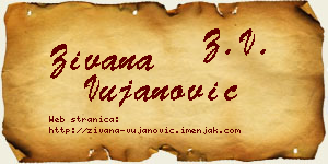 Živana Vujanović vizit kartica